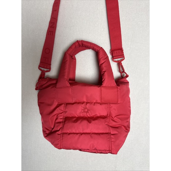 OFFLINE By Aerie Puffy Love Mini Tote Bag Resort Red Purse Strap Logo MSRP $45 - Picture 4 of 8